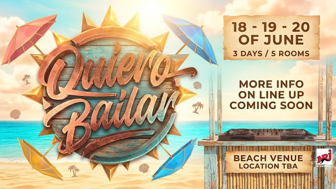 Quiero Bailar Mega Gala poster: 18, 19 and 20 June, 3 days, 5 rooms